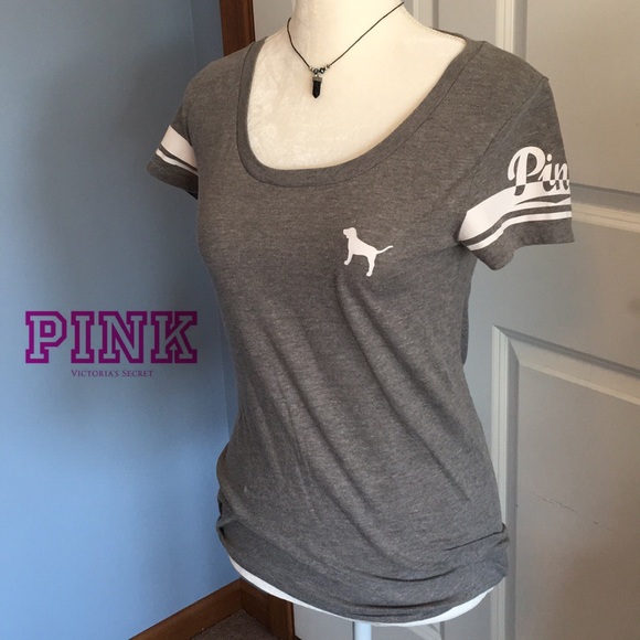 PINK Victoria's Secret Tops - PINK VS Grey T-Shirt!!